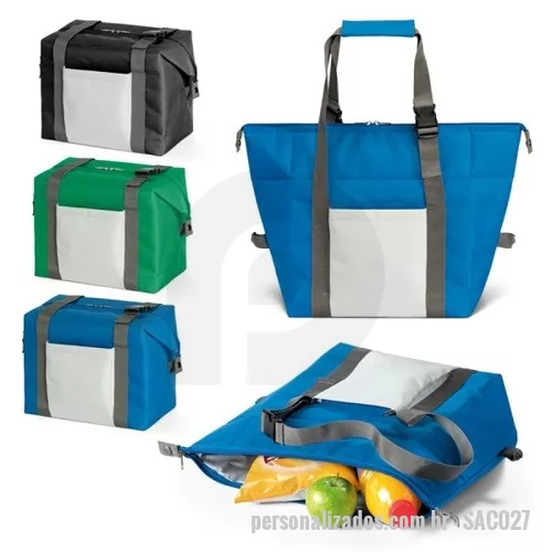 Sacola térmica personalizada - Sacola Térmica com Bolso Frontal