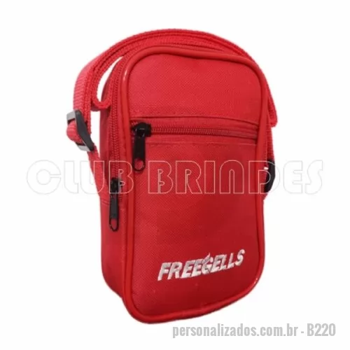 shoulder bag personalizado - Bolsa Shoulder Bag com 2 compartimentos e alça de ombro, fabricada em poliéster 600. Disponível em várias cores.