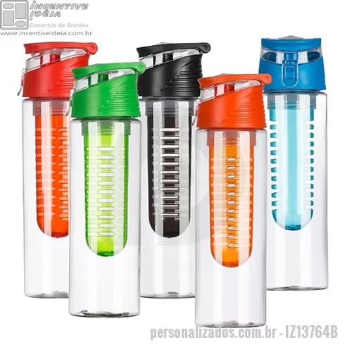 Squeeze com filtro de água personalizado - Squeeze Plástico 700ml com Infusor