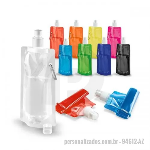 Squeeze dobrável personalizado - SQUEEZE DOBRÁVEL 460 ML