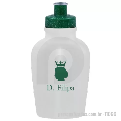 Squeeze ecológico personalizado - Materia Prima resistente e flexível, tampa rosqueável  feita com 50% de Fibra Natural de Madeira e bico em PVC cristal. Acabamento e vedação impecável. Capacidade de 500 mL