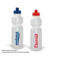 Squeeze 750 ml Green Colors, tampa rosqueável feita com 50% de fibra madeira agora disponível em 6 cores especiais que utilizam pigmentos orgânicos na fabricação e bico em PVC cristal.
