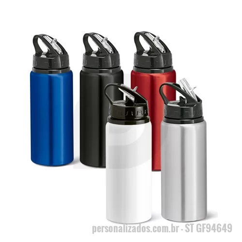 Squeeze metálico personalizado - Garrafa fitness personalizada, possui capacidade de 670 ml, fabricada em alumínio elas possuem ótimo acabamento e boa área para imprimir a logomarca de empresas e parceiros comerciais