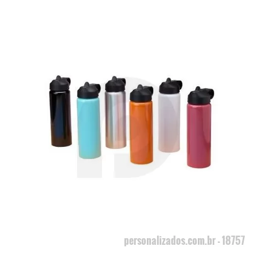 Squeeze metálico personalizado - Squeeze de alumínio personalizado é um brinde personalizado que com sua logomarca vai fazer sucesso!