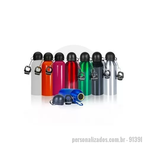 Squeeze metálico personalizado - Squeeze personalizadao em metal com duas opções de tampas é um dos modelos que mais vendemos entre nossos brindes personalizados.