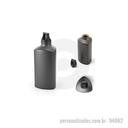 Squeeze metálico personalizado - Squeeze. Alumínio. Com tampa em PP. Capacidade: 600 ml. Food grade. Caixa branca 94654 vendida opcionalmente. Ø75 x 158 mm