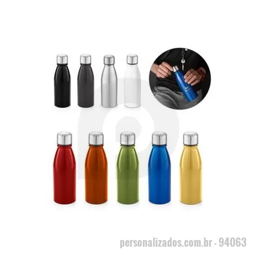 Squeeze metálico personalizado - Garrafa personalizada é um brinde personalizado surpreendente.
