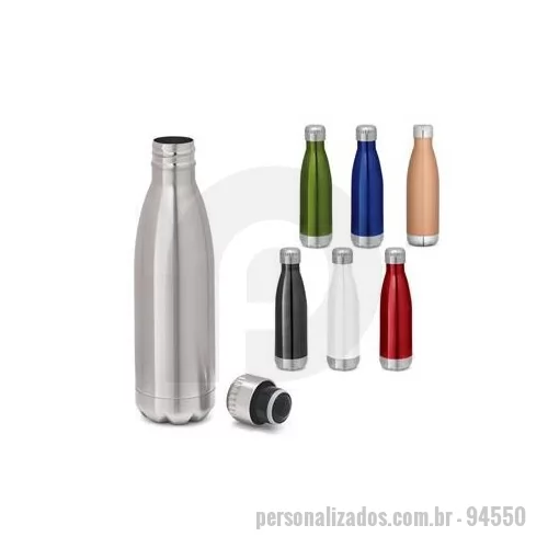 Squeeze metálico personalizado - A garrafa de inox personalizada com sua logomarca é um brinde personalizado espetacular!