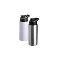 Squeeze em alumínio com pintura de acabamento brilhante e capacidade máxima de 650 ml. Possui tampa rosqueável em plástico com alça fixa e tampa protetora para o bocal. Altura : 21,2 cm Largura : 8,5 cm Diâmetro : 5 cm Peso aproximado g : 114