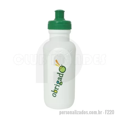Squeeze personalizado - Squeeze Plástico com Capacidade para 500 ml. Disponível em várias cores. Gravação da logomarca em 1 cor já inclusa.