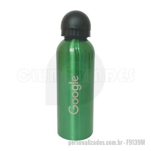 Squeeze personalizado - Squeeze de alumínio, capacidade para 500 ml. Disponível em várias cores. Gravação da logomarca a laser já inclusa.  Tamanho: 21,3 cm X 6,5 cm. Peso: 138 g.