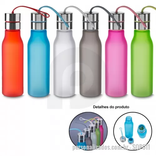 Squeeze personalizado - Squeeze/Garrafa de Plástico 600 ml com Filtro e Al?a de Silicone