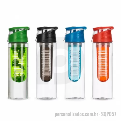 Squeeze personalizado - Squeeze de Plástico 700ml com Filtro e Tampa com Al?a