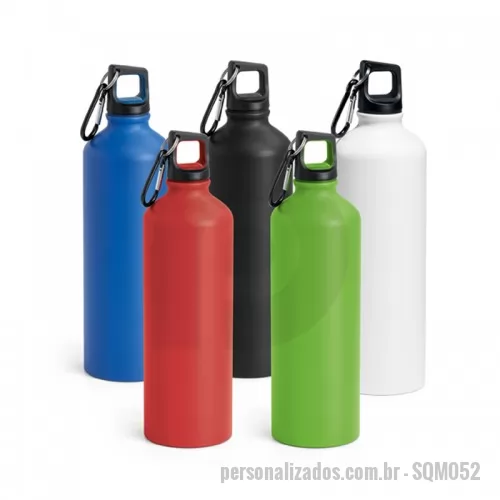 Squeeze personalizado - Squeeze Alum?nio Matt 750ml com Mosquet?o