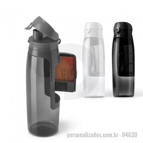 Squeeze personalizado - Squeeze. Tritan™. Com compartimento para cartões, chaves e dinheiro. Capacidade: 800 ml. 