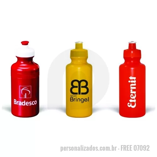 Squeeze personalizado - SQUEEZE 500 ml FABRICAÇÃO PRÓPIA em plástico atóxico livre de BPA várias cores e combinações tampa c/base. Squeeze 500 ml personalizado - Material: Plástico PE  Opção para personalização em serigrafia e transfer