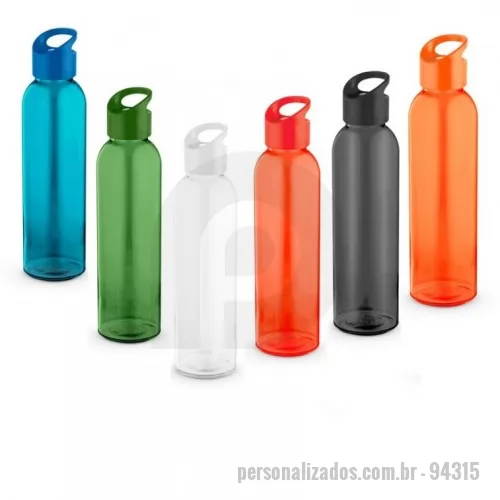 Squeeze personalizado - Squeeze em vidro com tampa em PP. Capacidade até 500ml. Disponível em diversas cores. Food grade. Fornecido em caixa branca. Ø60 x 245 mm
