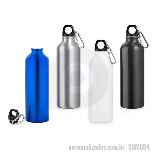 Squeeze personalizado - Garrafa Squeeze Metal com Mosquetão