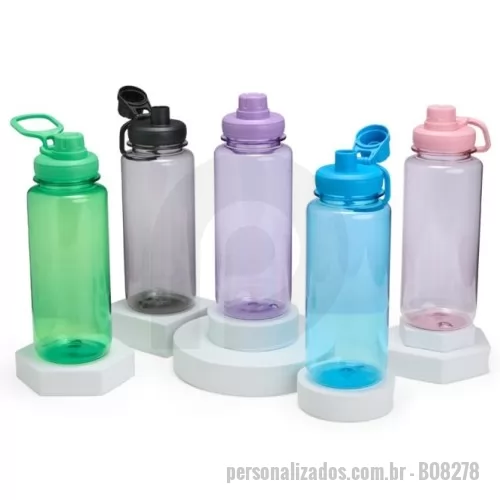 Squeeze personalizado - Squeeze Personalizado - B08278 - Squeeze Plástico 1 Litro – Praticidade para o Dia a Dia ????  Leve mais hidratação com você! Produzido em plástico resistente, este squeeze de 1 litro é ideal para acompanhar treinos, passeios, viagens ou o uso diário.  Conta com tampa rosqueável com alça integrada, que facilita o transporte, além de tampa protetora no bocal, também rosqueável, garantindo mais higiene e segurança contra sujeiras.  Especificações:  Capacidade: 1 litro  Altura: 24,1 cm  Largura: 8,6 cm  Circunferência: 26,6 cm  Área de gravação: 16 x 4 cm  Diâmetro do bocal: 5,3 cm  Peso: 109 g  ???? Um squeeze resistente, funcional e perfeito para quem busca praticidade e hidratação em qualquer momento. - 177541 - Squeeze