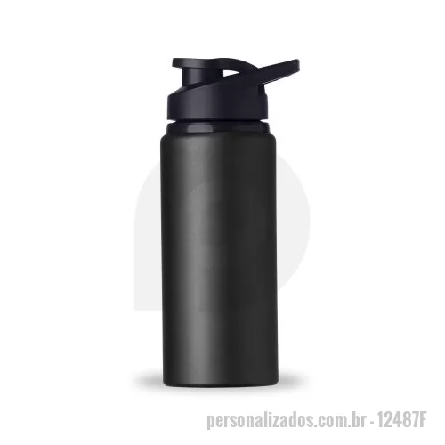 Squeeze personalizado - Squeeze alumínio de 650ml com pintura fosca. Squeeze com tampa plástica rosqueável, alça e tampa protetora para o bocal.  Altura: 21,1 cm Largura: 8,8 cm Medidas aproximadas para gravação: (CxL): 14,4 cm x 7 cm