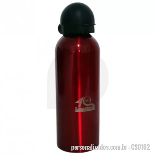 Squeeze personalizado - Squeeze de Aluminio 500ml - cor metalizada