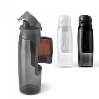 Squeeze. Tritan™. Com compartimento para cartões, chaves e dinheiro. Capacidade: 800 ml. 