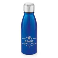 Squeeze em alumínio com tampa em aço inox. Capacidade até 500 ml. Certificação EU Food Grade. ø67 x 205 mm.