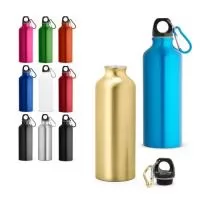 Squeeze em alumínio com mosquetão para fácil transporte. Capacidade até 530 mL. Caixa branca 94656 vendida opcionalmente. Certificação EU Food Grade. ø66 x 210 mm  Caixa exterior (m): 0,430X0,360X0,440 Peso da caixa (Kg.): 6.100 Peso do Produto (g.): 1 Caixa Exterior (Un.): 60 NCMS: 7615.10.00 Packing individual: Polybag Packing após gravação: Polybag Certificados: Food Safety País de origem: China