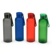 Squeeze Pet 100% reciclado com tampa em PS aprova de vazamento e alça em silicone