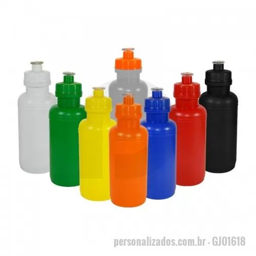 Squeeze plástico personalizado - Squeeze plástico 500 ml fabricado em Plástico PE. Com bico de silicone.