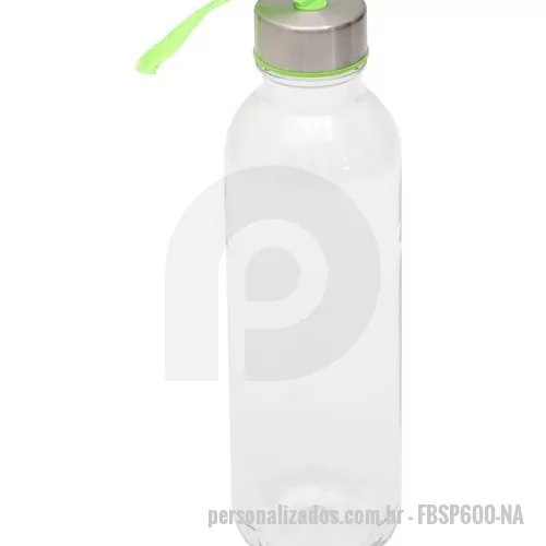 Squeeze plástico personalizado - SQUEEZE PET 600 ML COM TAMPA METÁLICA