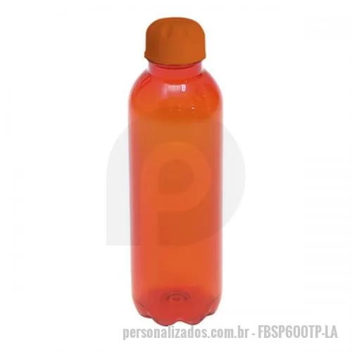 Squeeze plástico personalizado - SQUEEZE PET 600 ML COM TAMPA PLÁSTICA