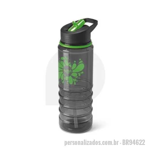 Squeeze plástico personalizado - Squeeze plástico Personalizado - BR94622 - Squeeze em AS com tampa em PP com boquilha de canudo flexível (no interior) e de abertura fácil. - 163104 - Squeeze plástico