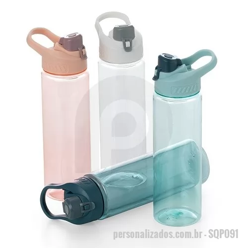 Squeeze plástico personalizado - Garrafa Squeeze Plástico com Alça para Transporte