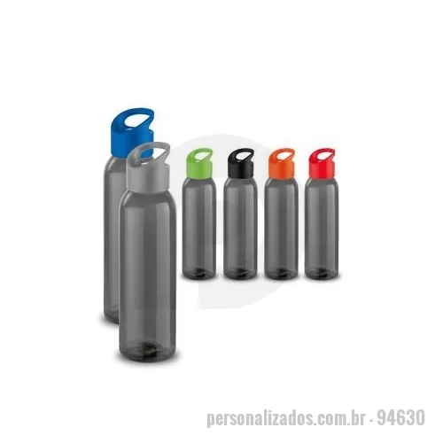 Squeeze plástico personalizado - Squeeze em PS e com tampa em PP e capacidade até 600 ml.