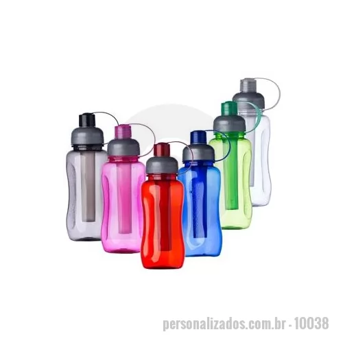 Squeeze plástico personalizado - Garrafa personalizada com tubo térmico é o brinde personalizado que vai manter suas bebidas geladinhas.