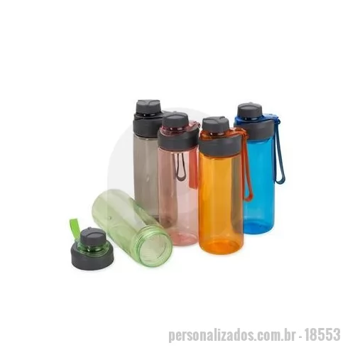 Squeeze plástico personalizado - Garrafa personalizada de plástico altamente resistente é um brinde personalizado muito procurado para eventos esportivos.