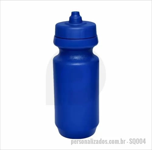 Squeeze plástico personalizado - Squeeze plástico com capacidade de 500 ml, produzido em polietileno, com peso de 60 gramas, altura de 17,7 cm sem tampa e 19,8 cm com tampa, diâmetro da boca de 5,4 cm e base de 7,4 cm, oferecendo estrutura robusta e prática para uso frequente. Possu
