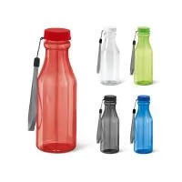 Squeeze em AS e tampa em PP, com alça para fácil transporte. Capacidade até 510 mL. Caixa branca 94656 vendida opcionalmente. Certificação EU Food Grade. ø68 x 203 mm