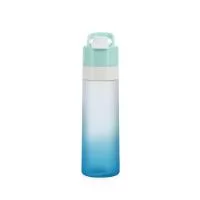 Squeeze bicolor plástico com borrifador e capacidade de 650ml. Contém tampa rosqueável com trava de segurança para o bocal, alça para transporte e alavanca para acionamento do borrifador.