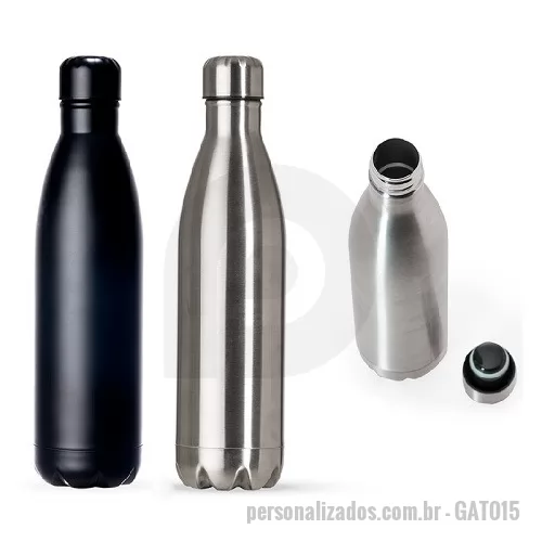 Squeeze térmico personalizado - Garrafa Squeeze Metal Térmico com Tampa com Vedação