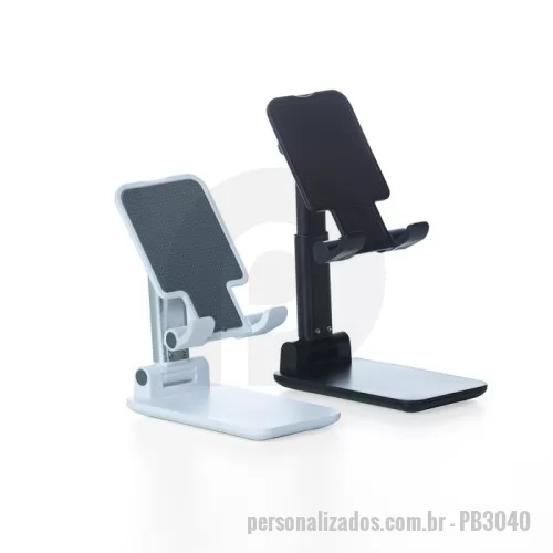 Suporte de Mesa para Celular e Tablet personalizado - Suporte retrátil para celulares e tablets personalizado 