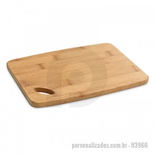 Tábua para frios queijos personalizada - Tábua de servir frios em bambu. Medida 200 x 143 x 9 mm