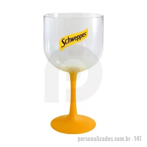 Taça de Gin personalizada - Taça GIN 600ml Plástico Premium (PS) Degradê Fosca BICOLOR  alta resistência, reforçada, acabamento impecável, cor degradê jateado na base e alta transparência.