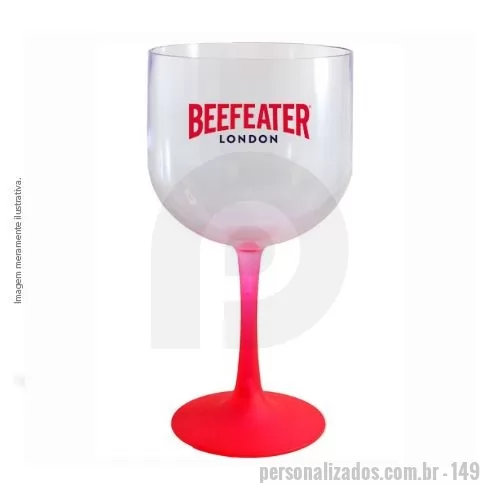 Taça de Gin personalizada - Taça GIN 600ml Plástico Premium (PS) Degradê Translucida BICOLOR  alta resistência, reforçada, acabamento impecável, cor degradê jateado na base e alta transparência.