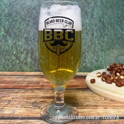 Taça de vidro personalizada - Taça de vidro, para cerveja, Floripa, 310 ml.