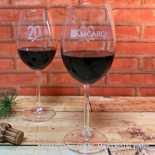 Taça de vinho personalizada - Taça em cristal para vinho, 450 ml.
