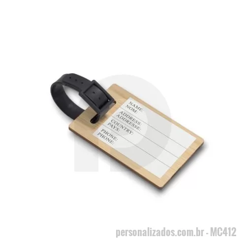 Tag ecológico personalizado - Tag Mala Identificador de Bagagem Personalizado