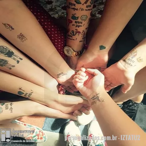 Tatuagem personalizado - Tatuagens temporárias para jovens e adultos, atóxicas e aprovadas pelo INMETRO