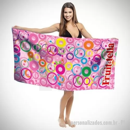 Toalha de praia personalizada - Toalha de praia 70cm x 1.40m, 300 ou 200 gs, sublimada